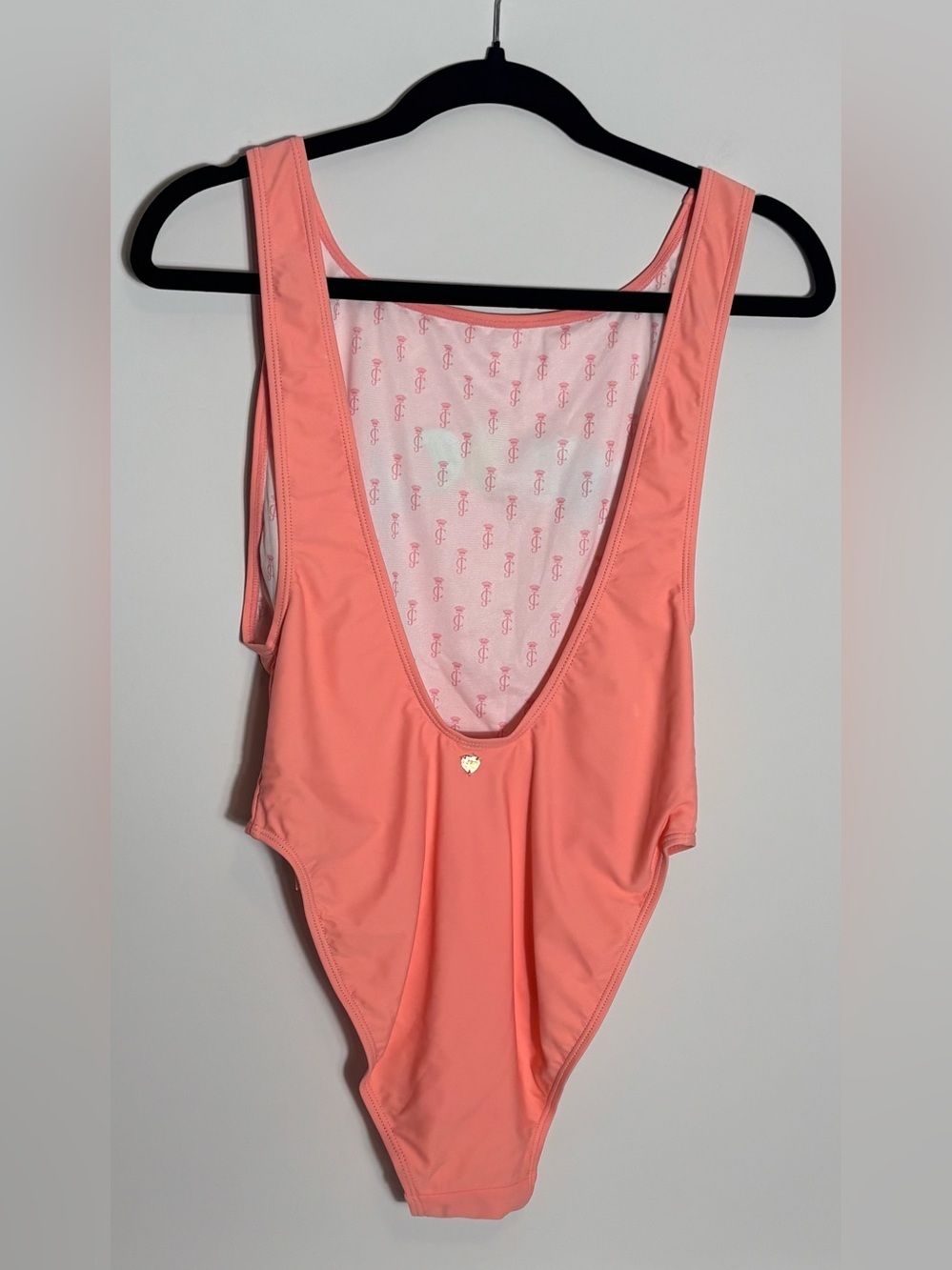 Juicy Couture Black Label One Piece Swimsuit Size Large NWT Rainbow Logo - Picture 2 of 6